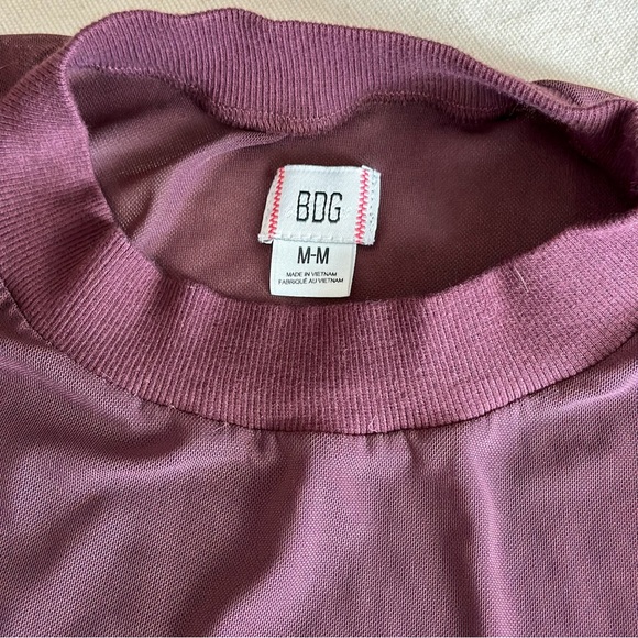 BDG burgundy mesh sheer tee - Picture 4 of 5